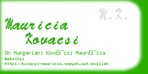 mauricia kovacsi business card